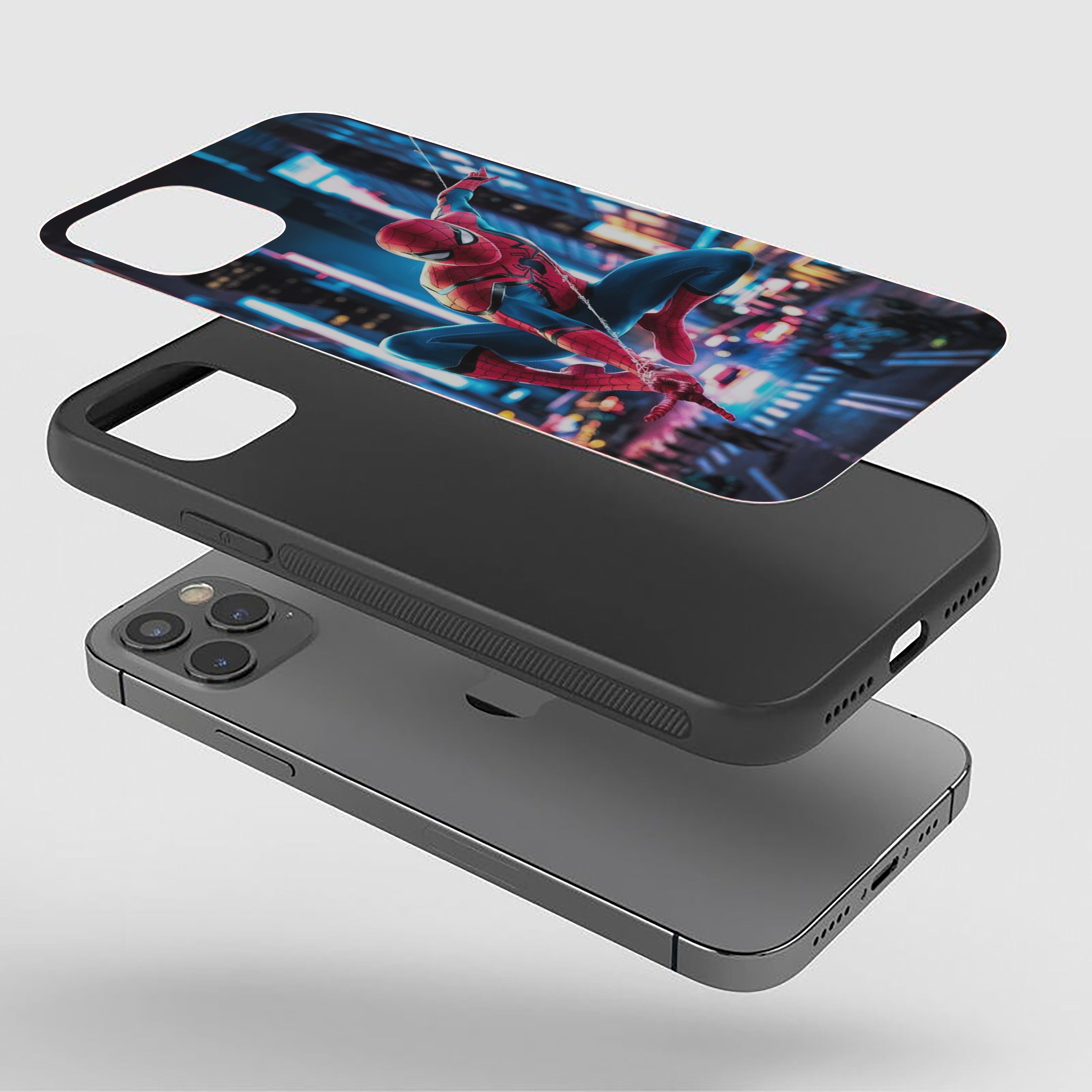 Spider-Man Neon Swing Silicone Armored Phone Case