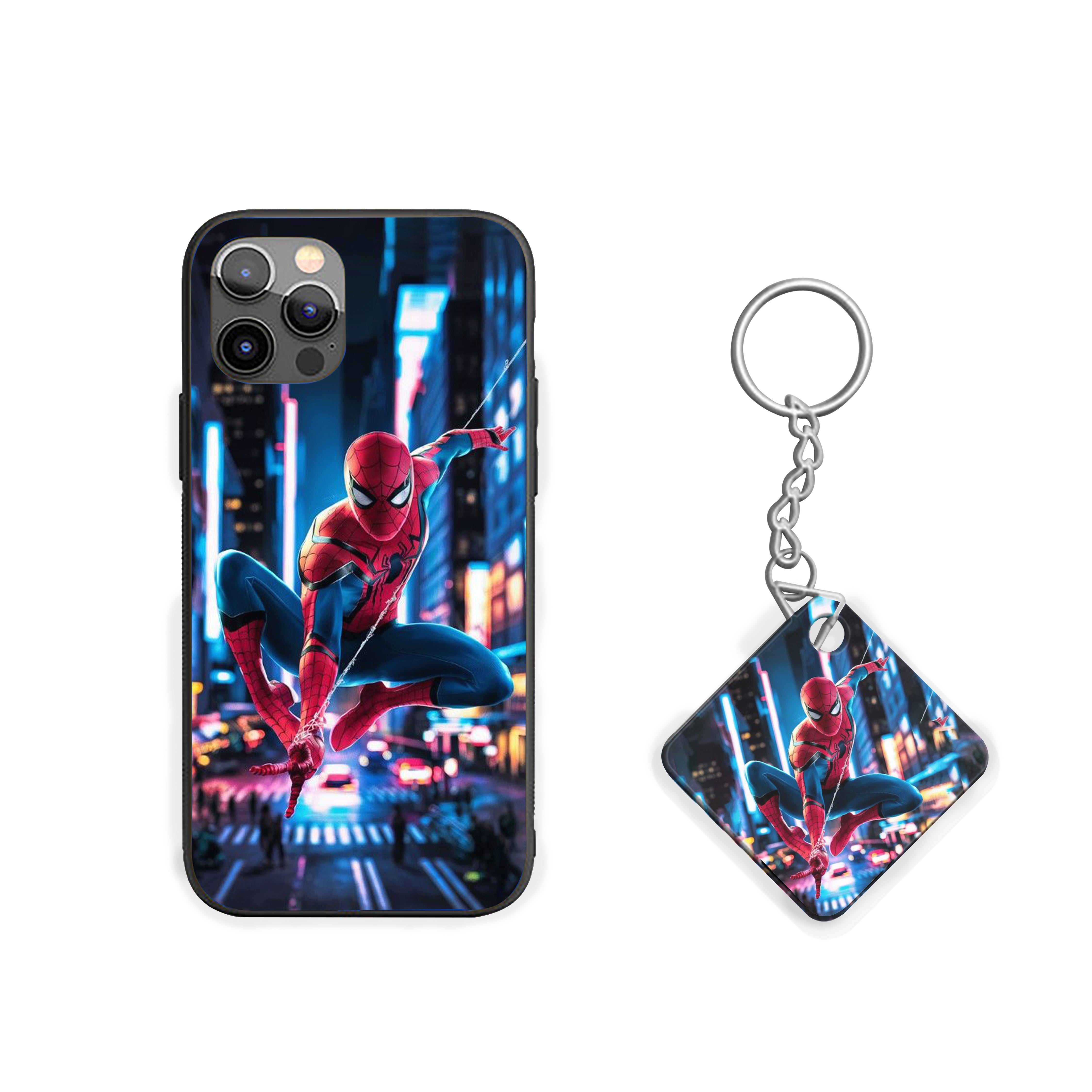 Spider-Man Neon Swing Silicone Armored Phone Case