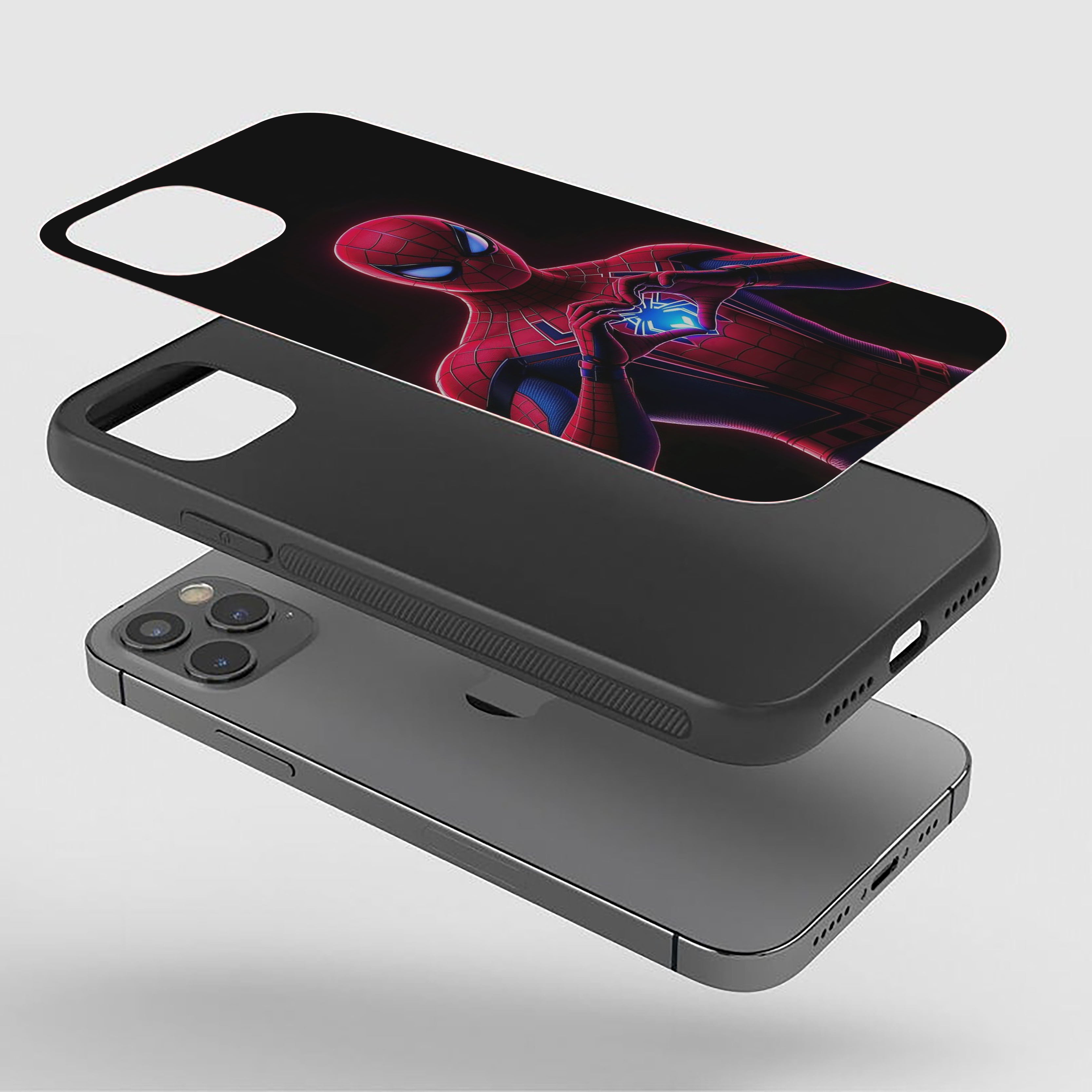 Web of Heart Spider-Man Silicone Armored Phone Case