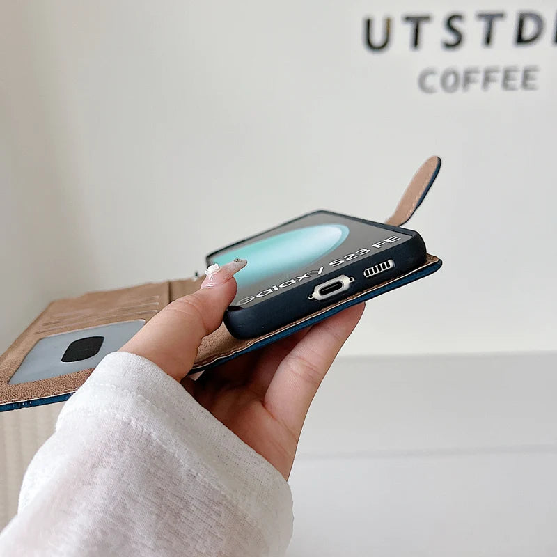 Premium Shockproof PU Leather Flip Phone Case | All Phone Model Available