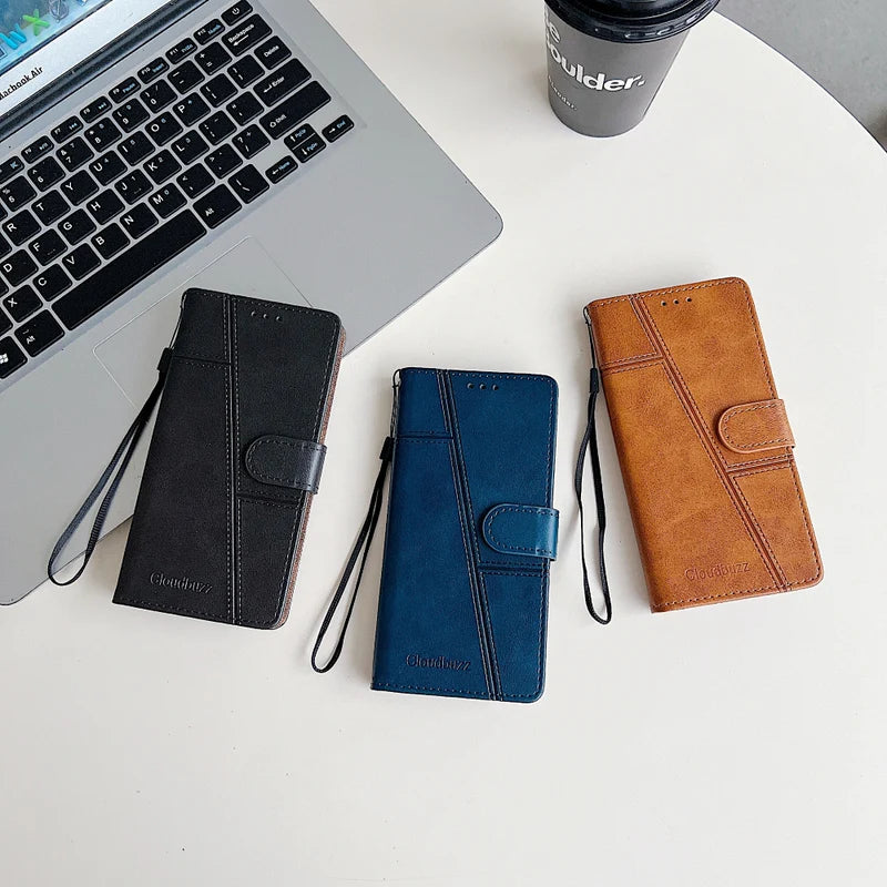 Premium Shockproof PU Leather Flip Phone Case | All Phone Model Available