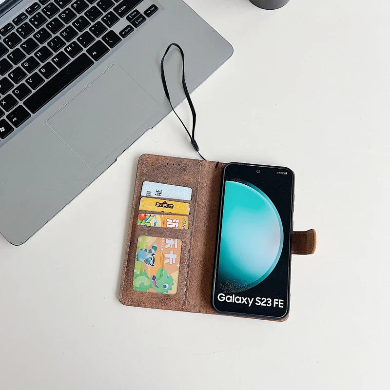 Premium Shockproof PU Leather Flip Phone Case | All Phone Model Available