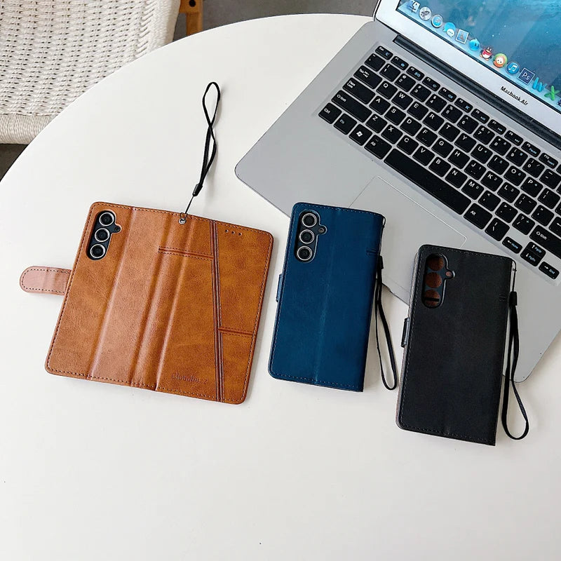 Premium Shockproof PU Leather Flip Phone Case | All Phone Model Available