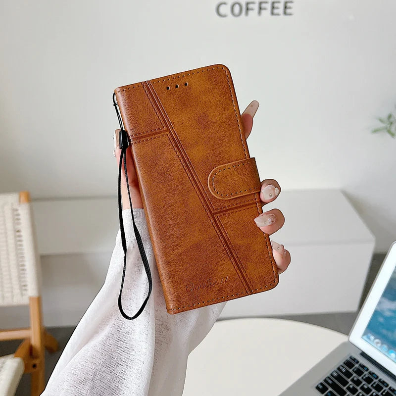 Premium Shockproof PU Leather Flip Phone Case | All Phone Model Available