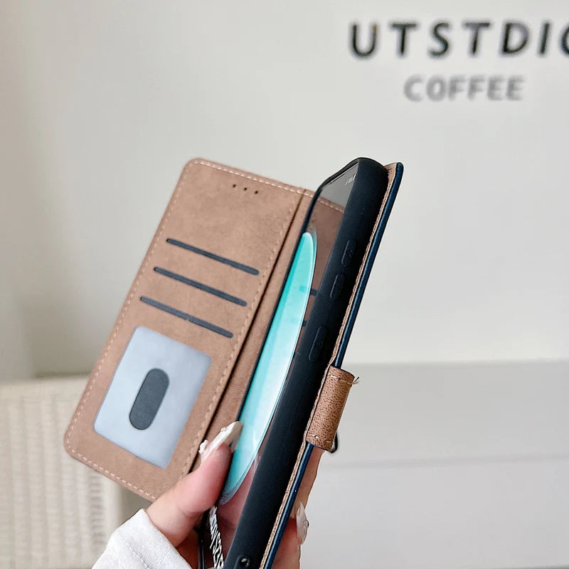 Premium Shockproof PU Leather Flip Phone Case | All Phone Model Available