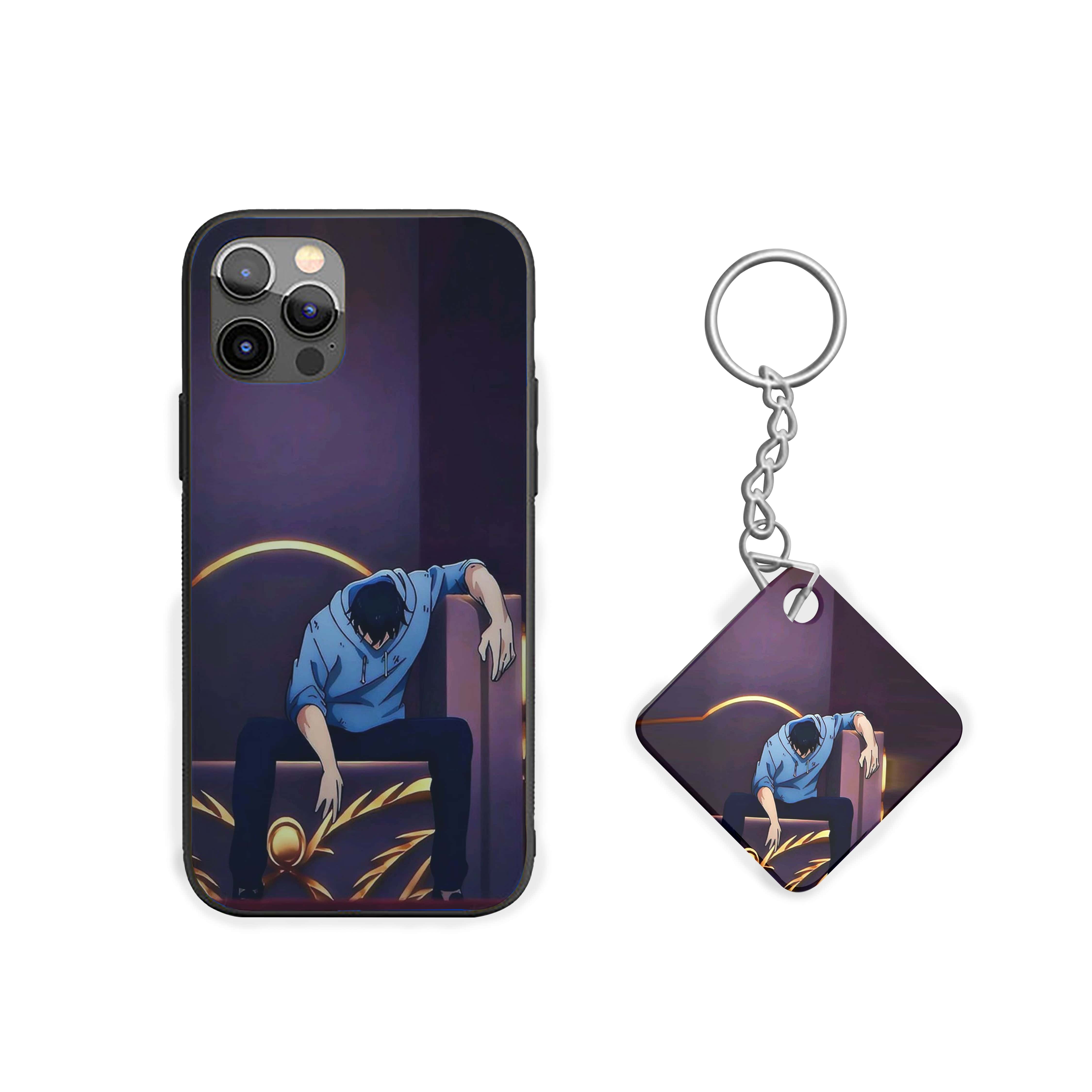 Solo Leveling resting his arms on the armrests Silicone Armored Phone Case