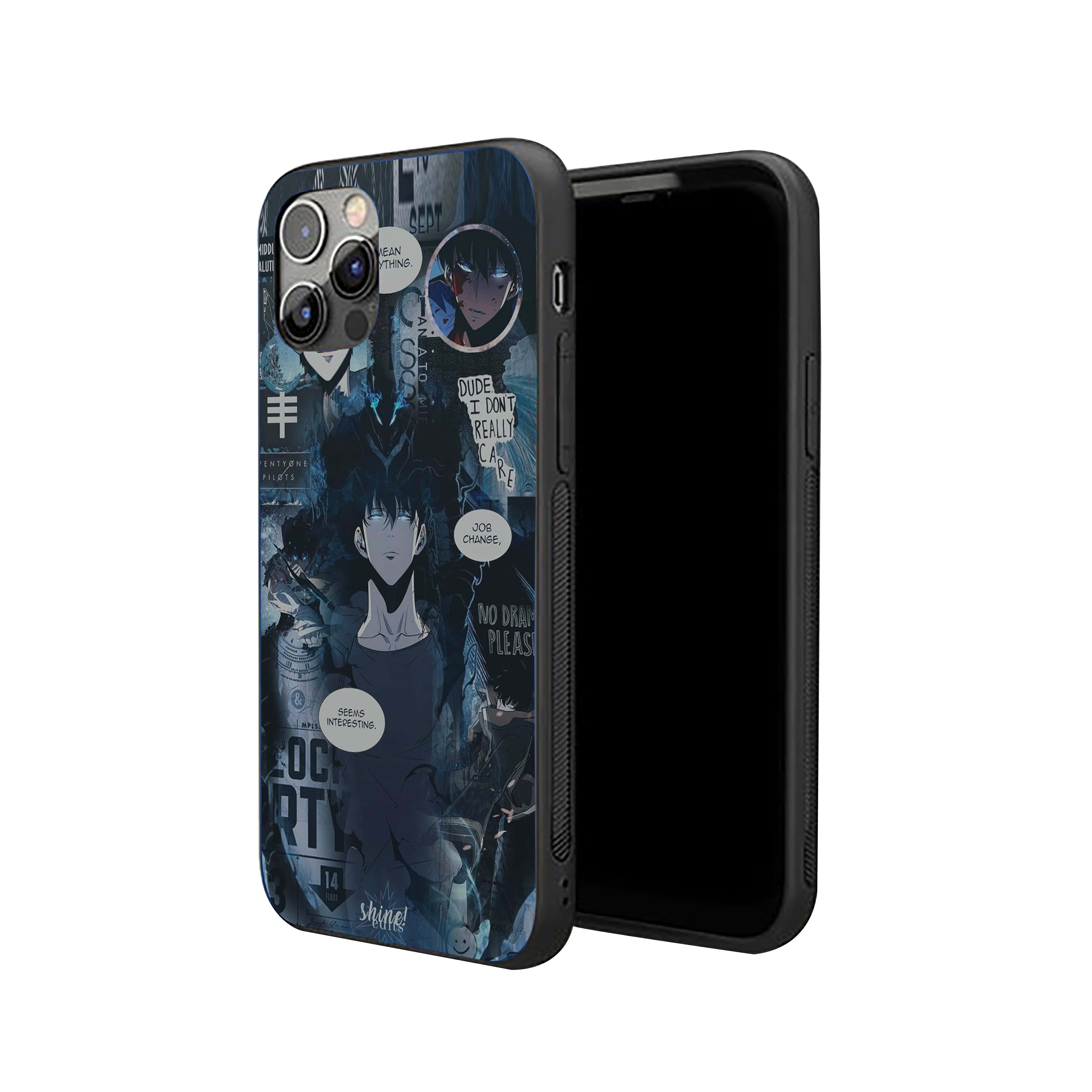 Solo Leveling Stylized Collage Silicone Armored Phone Case