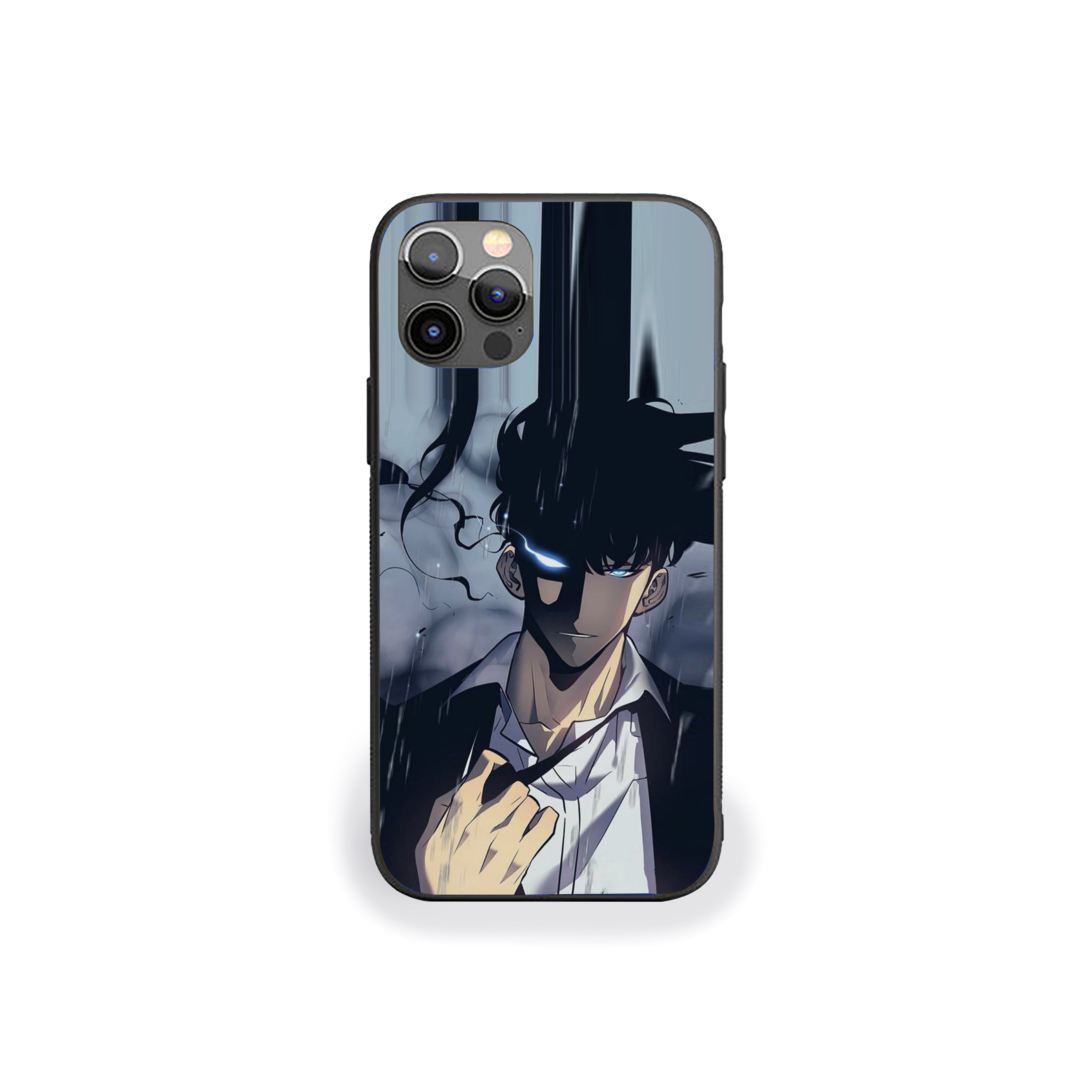 Solo Leveling with dark hair styled Silicone Armored Phone Case