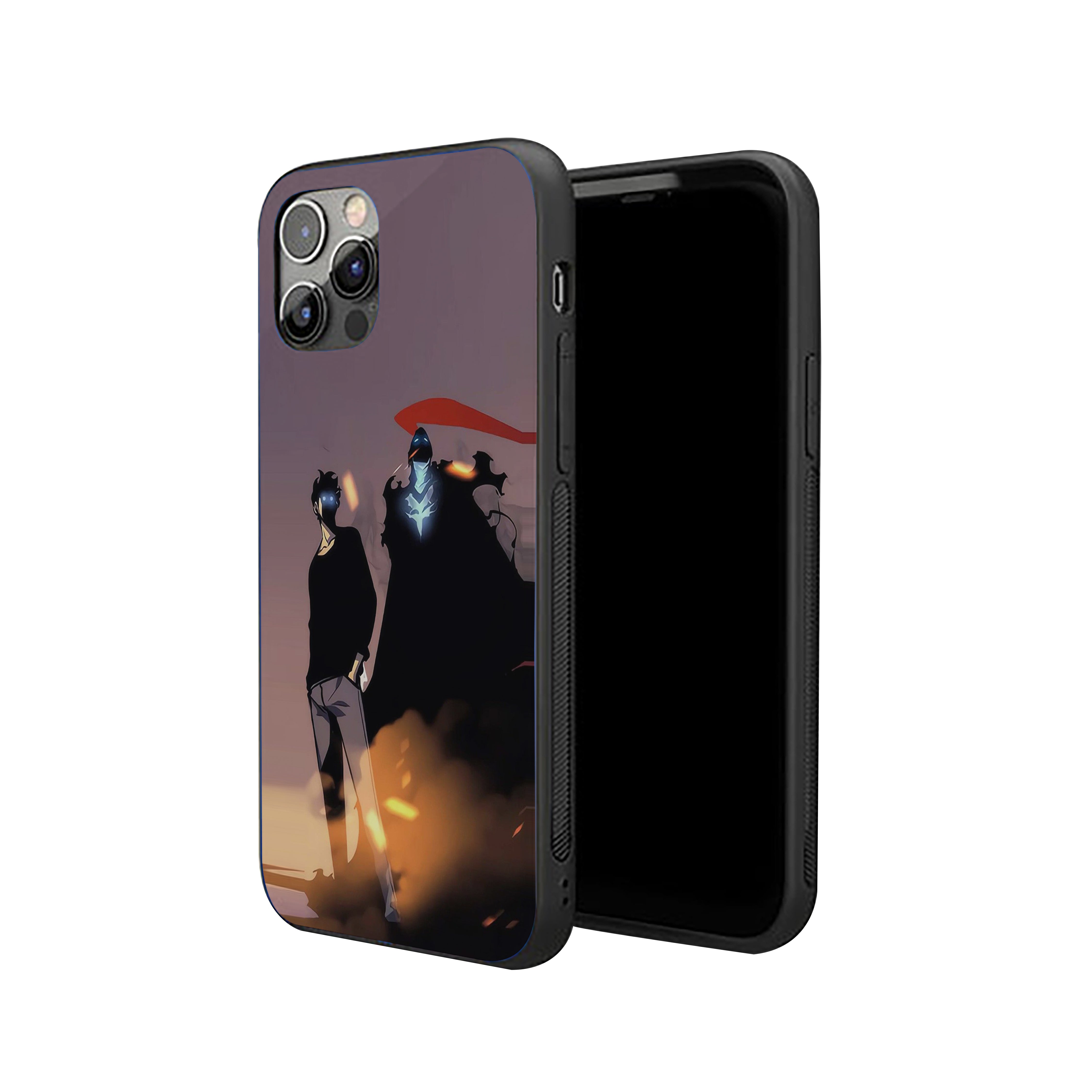 Solo Leveling fire and smoke effects Silicone Armored Phone Case