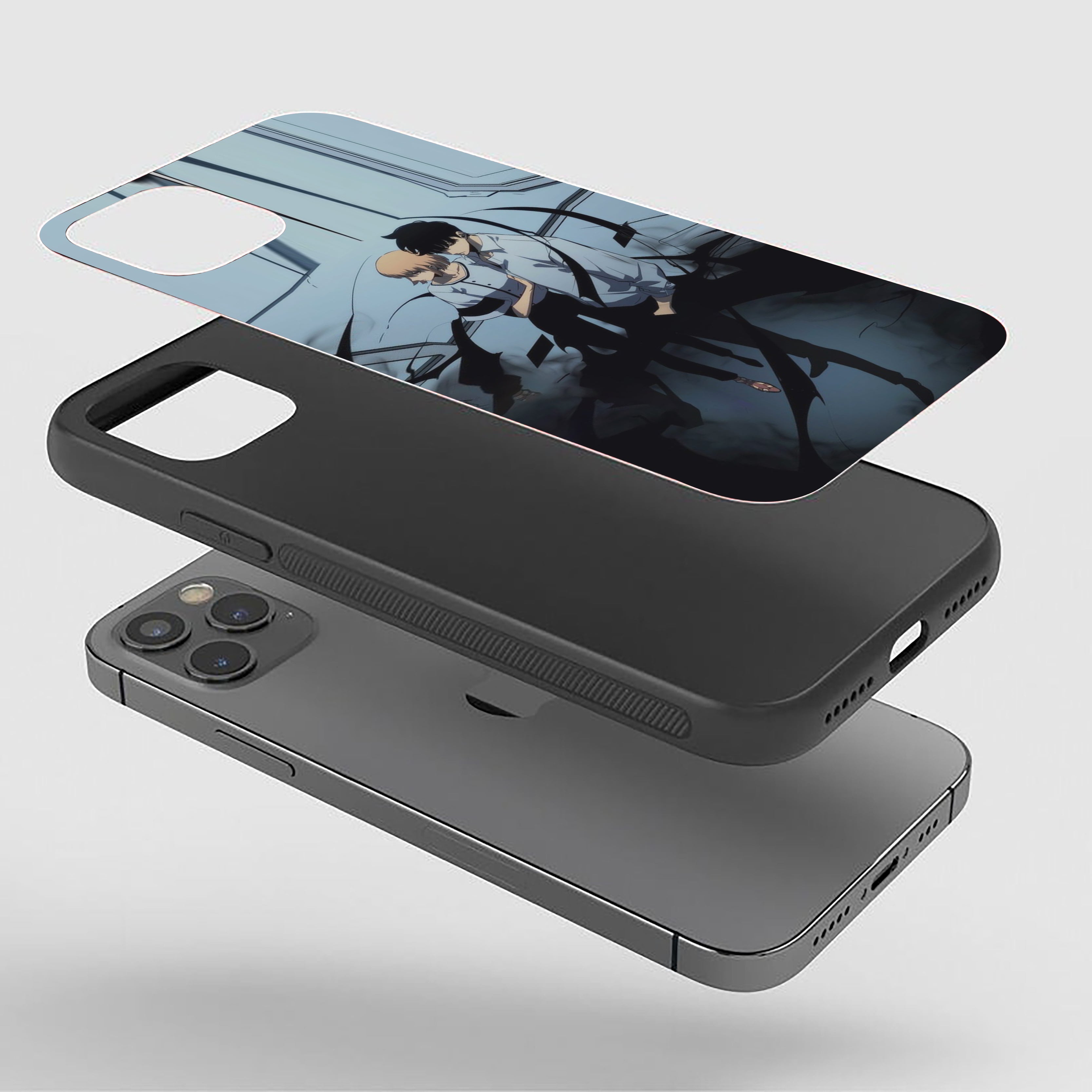 Solo Leveling mysterious look Silicone Armored Phone Case