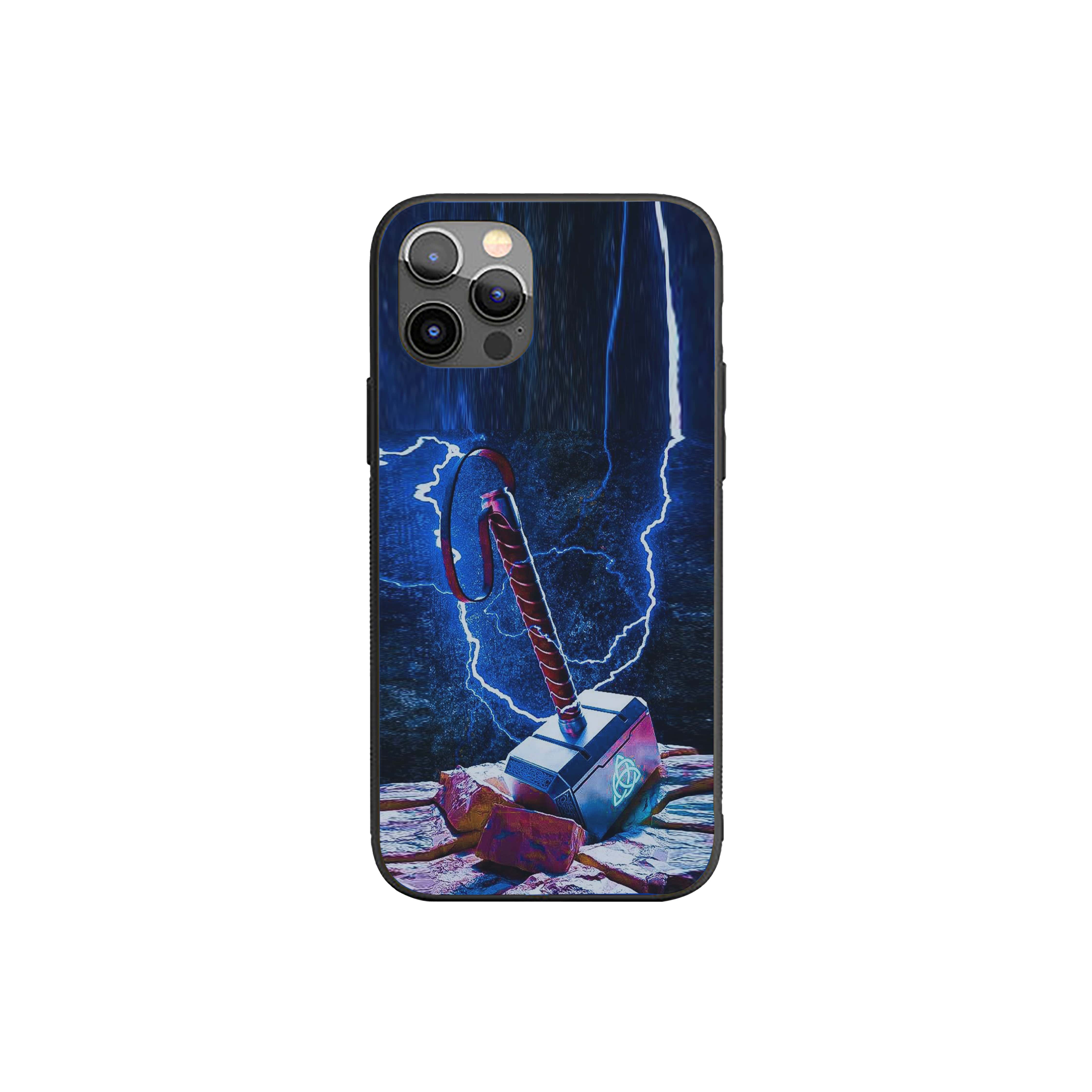 THOR's hammer, as the central motif Silicone Armored Phone Case