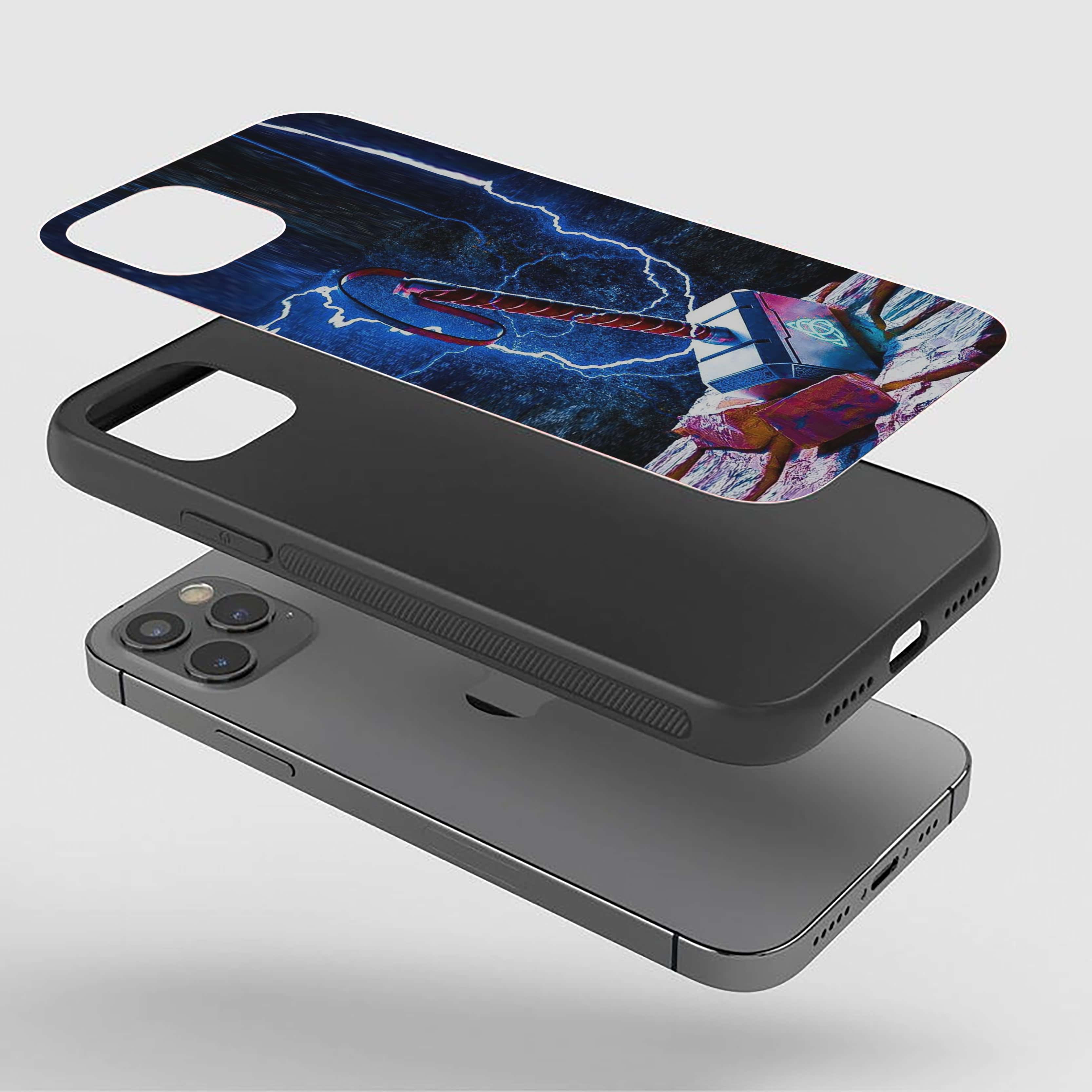 THOR's hammer, as the central motif Silicone Armored Phone Case