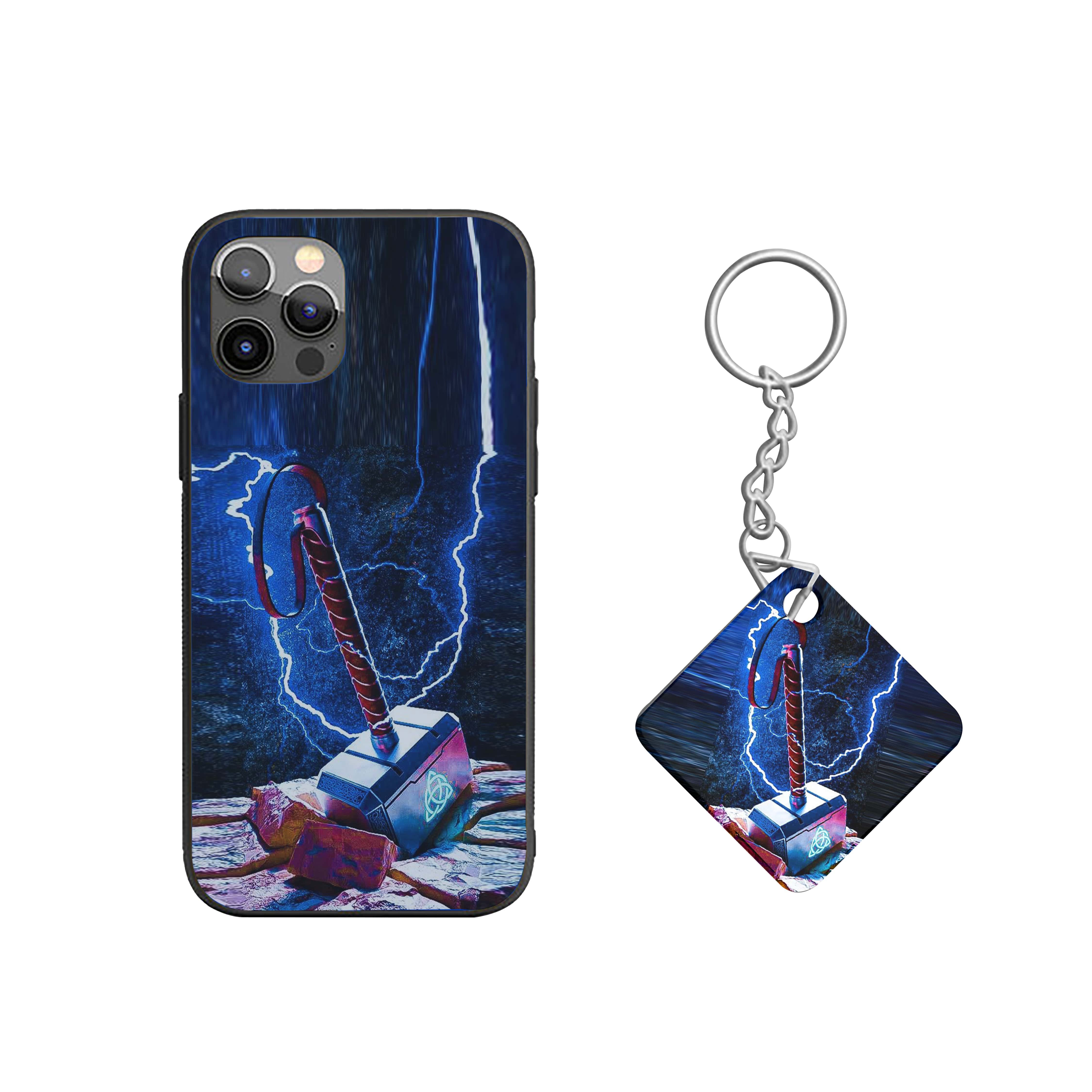 THOR's hammer, as the central motif Silicone Armored Phone Case