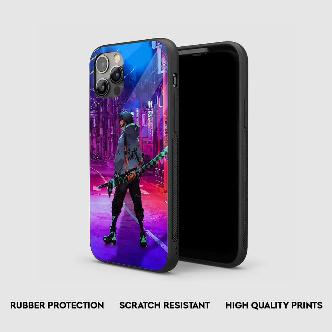 Tanjiro Street Silicone Armored Phone Case