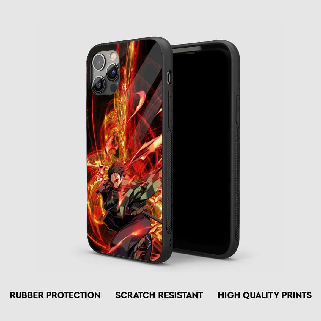 Tanjiro Sun Breathing Silicone Armored Phone Case