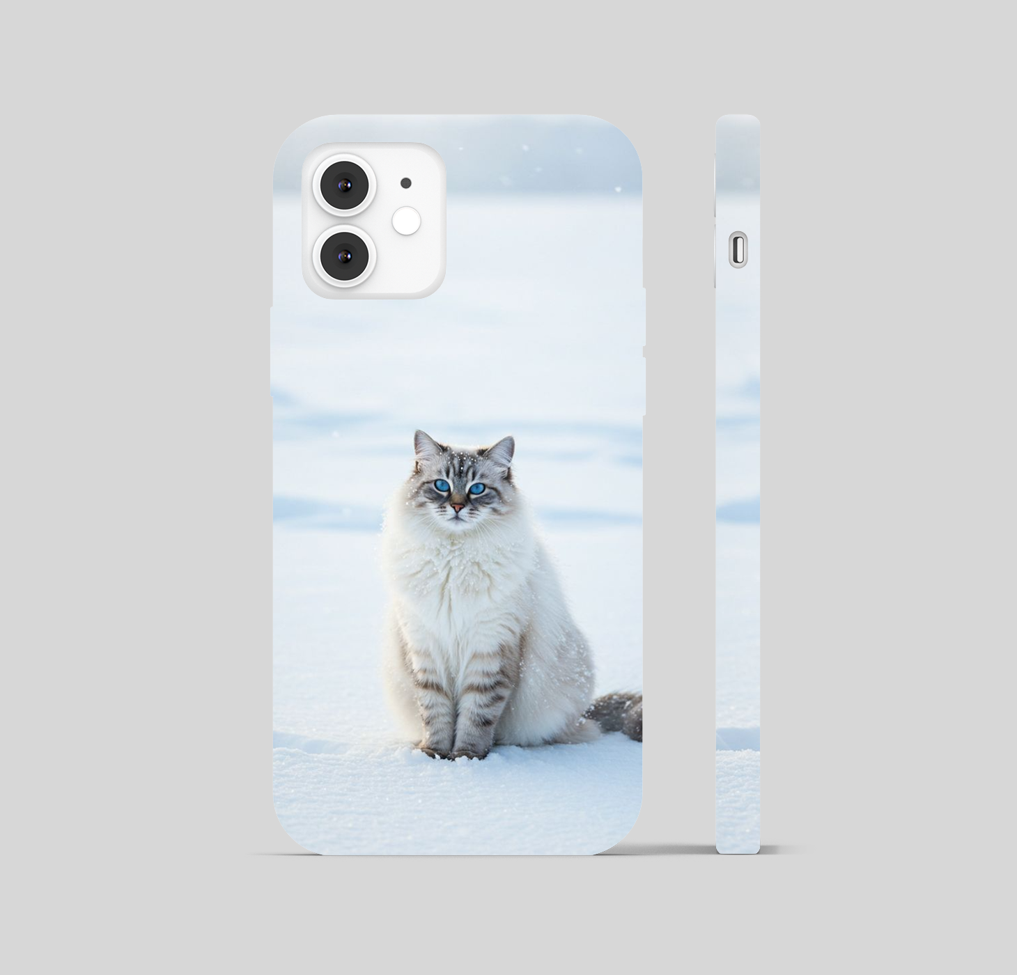 White Cat Theme Phone Cover