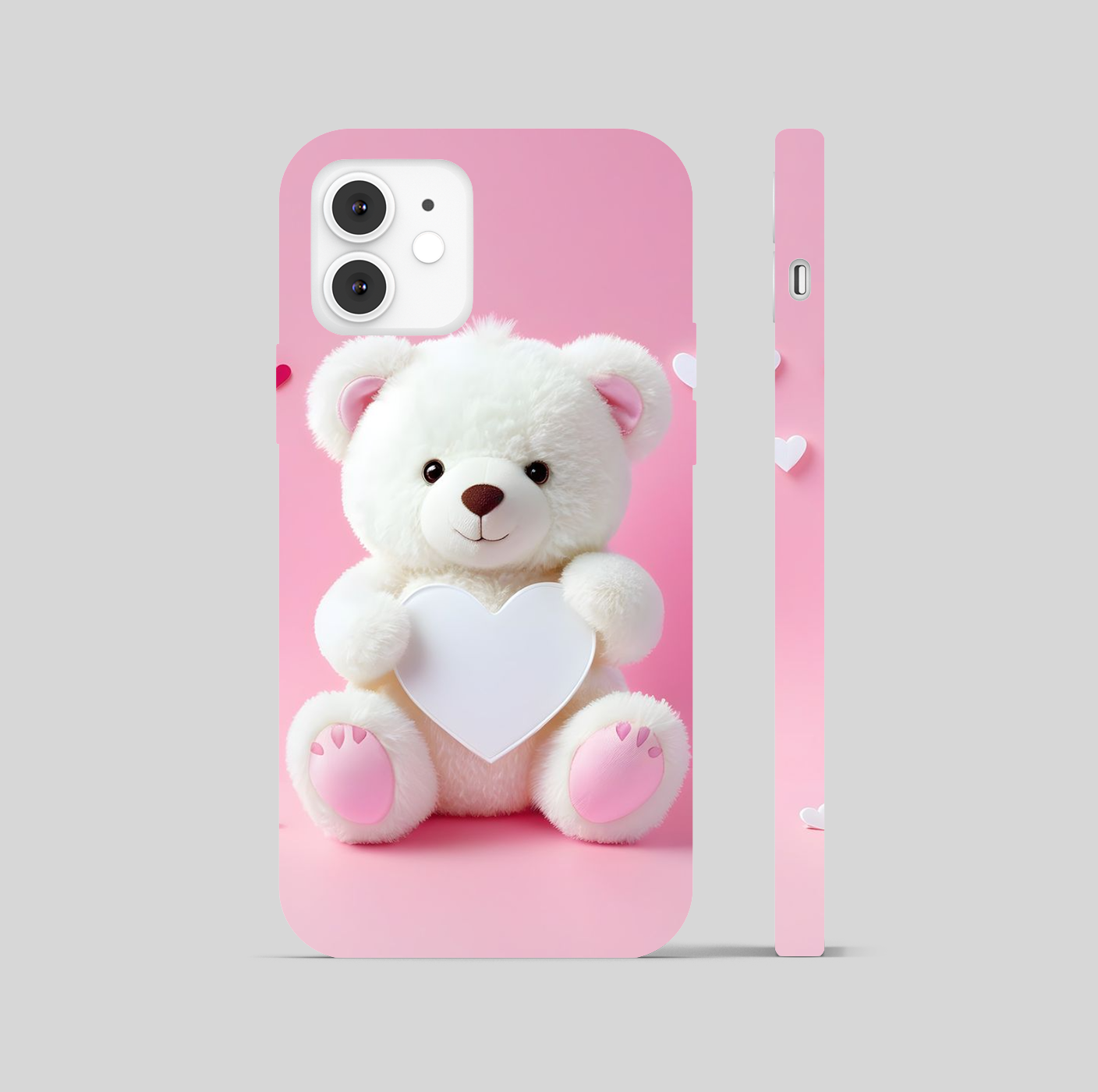 White Teddy Theme Phone Cover