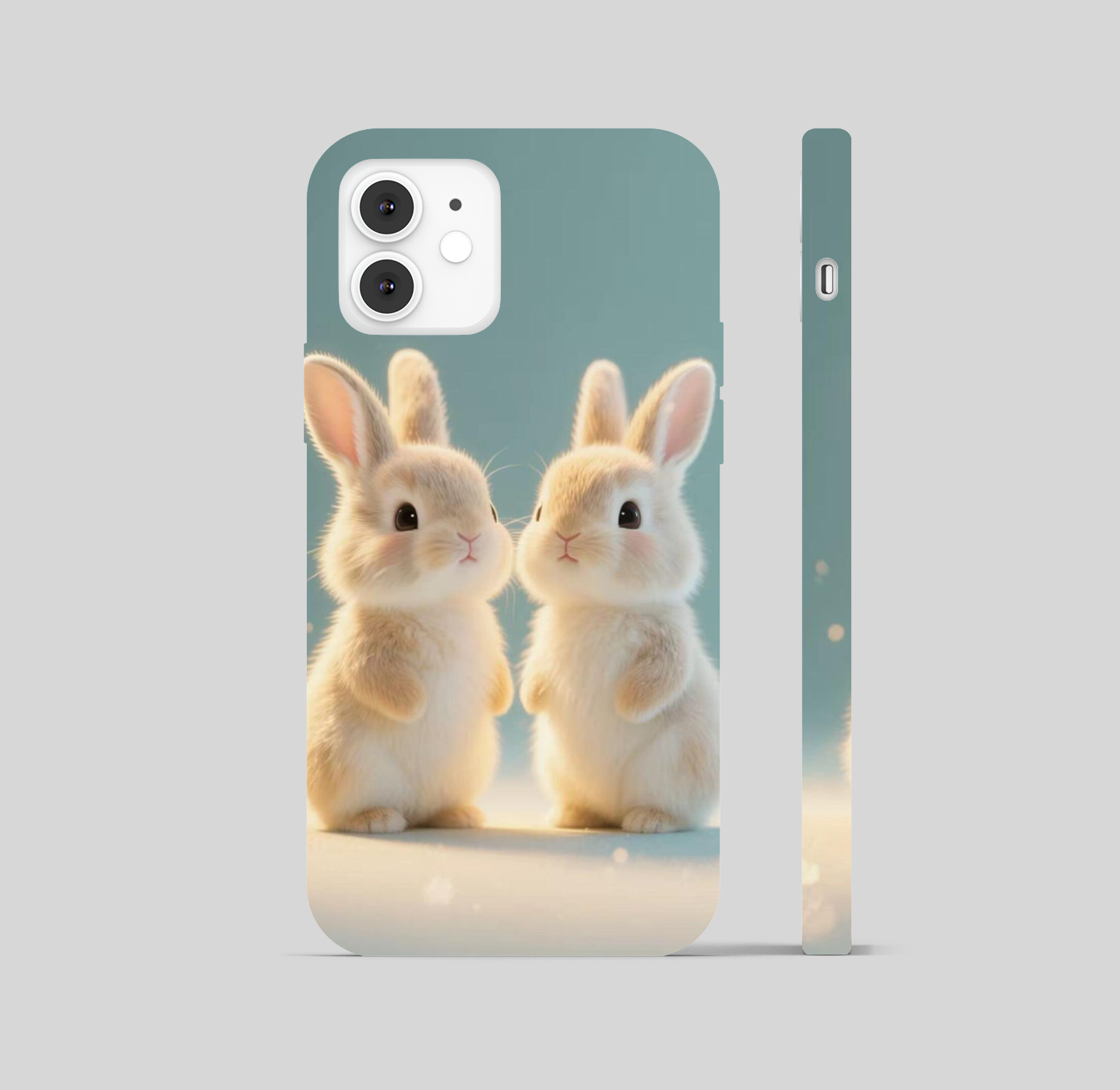 Cute Rabbits Theme Phone Cover