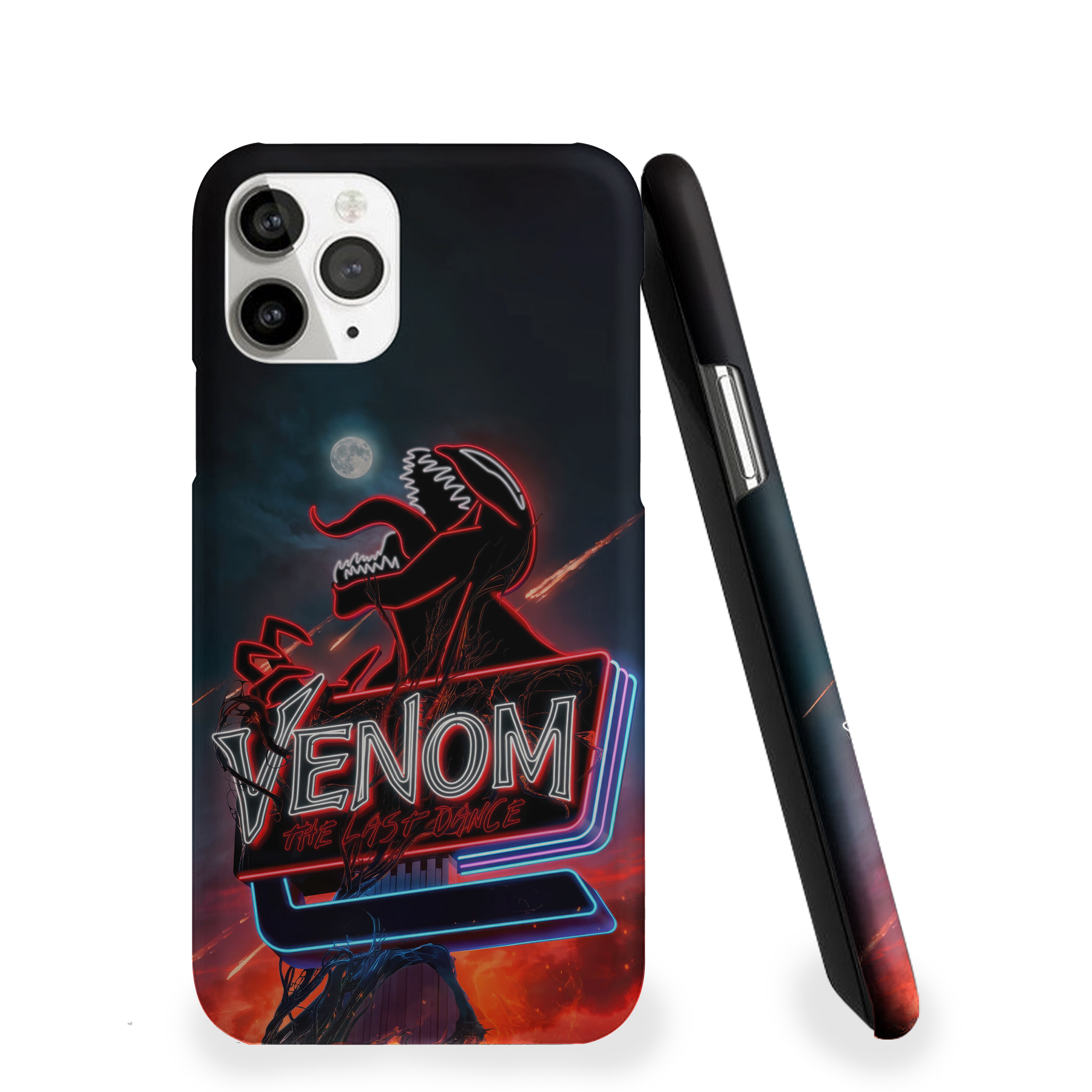 Venom against a night sky backdrop Phone Cover