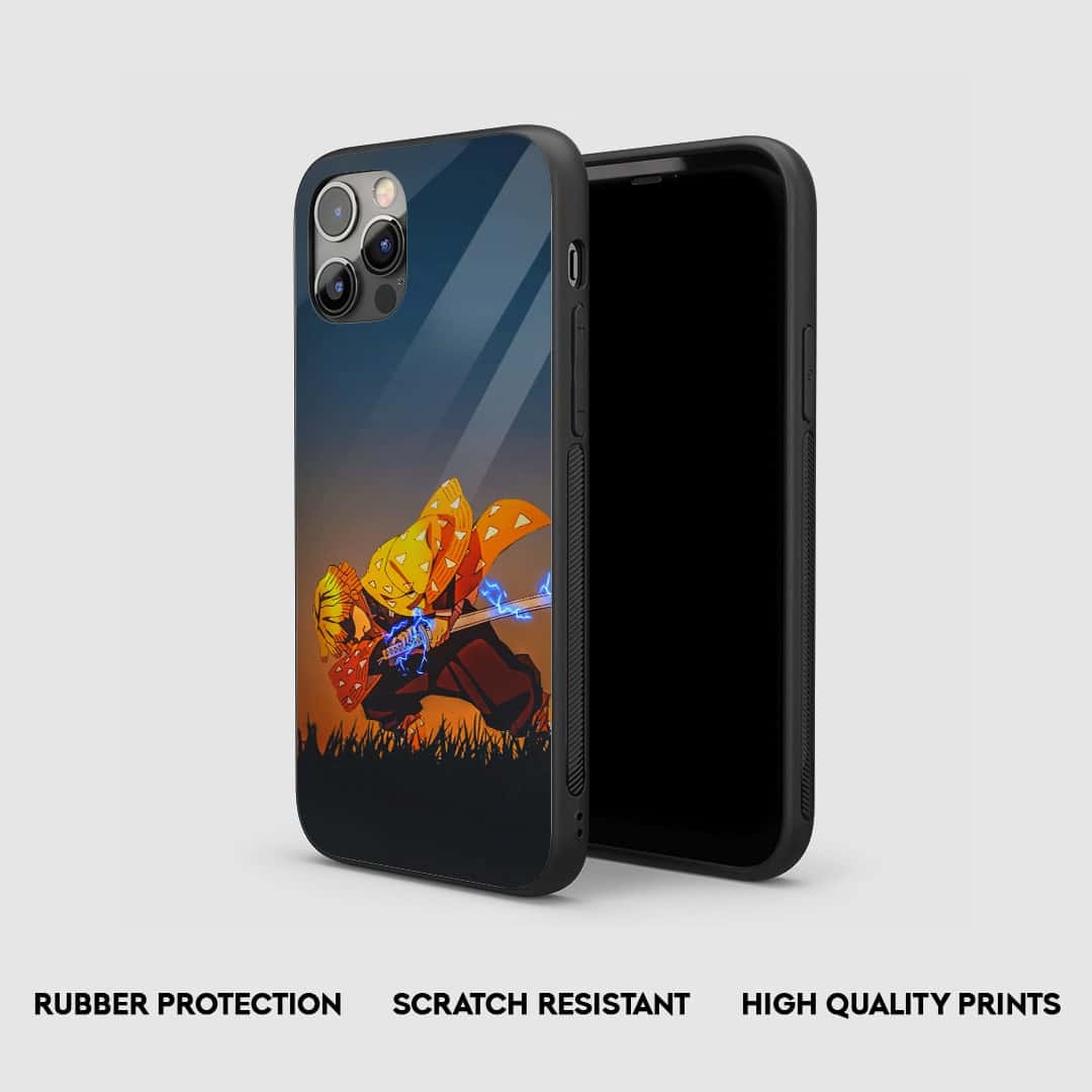 Zenitsu Sword Action Silicone Armored Phone Case