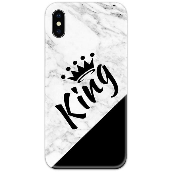 King Queen Marble Couple Both Phone Cover