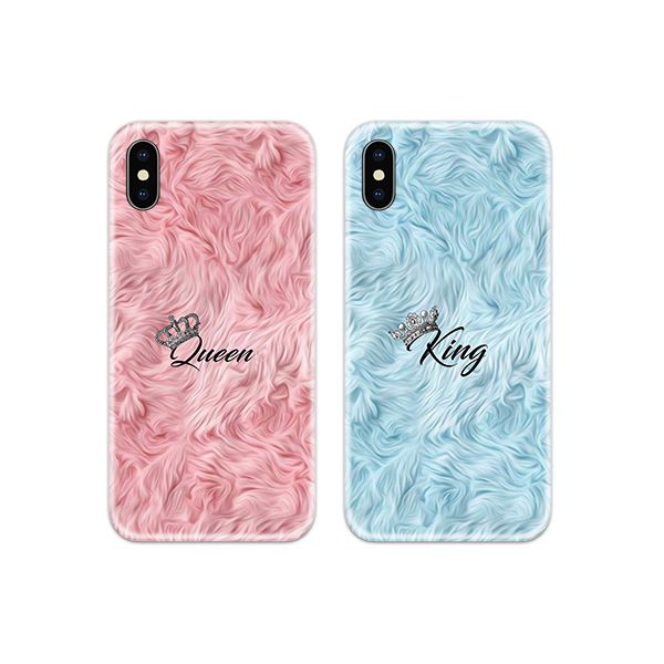 Queen King Crown Couple Phone Cover