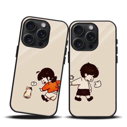 Curious Cat Couple Phone Cover