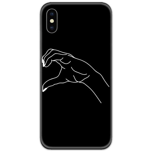 Hand Heart Black Couple Phone Cover