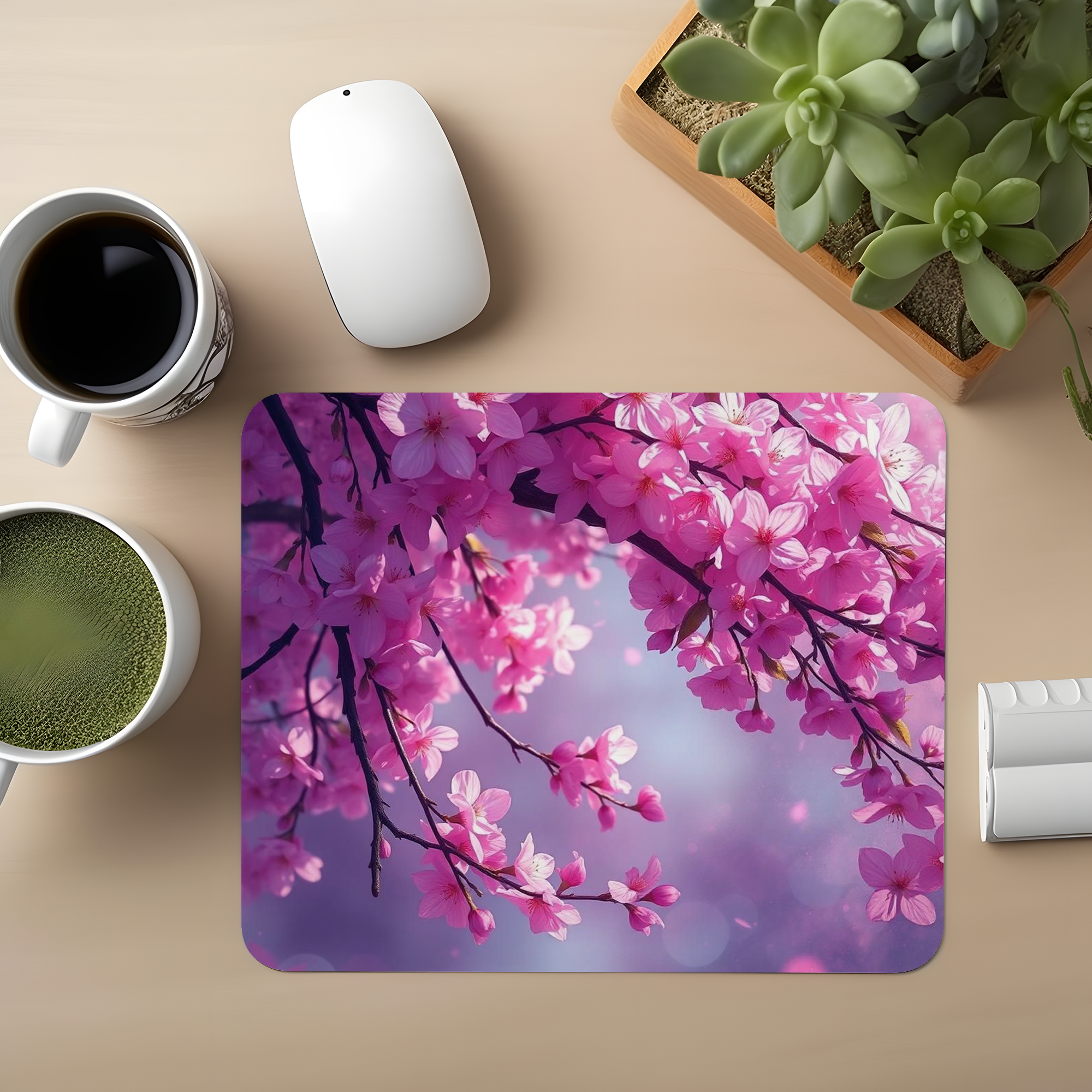 Blush Bloom Premium Mouse Pad
