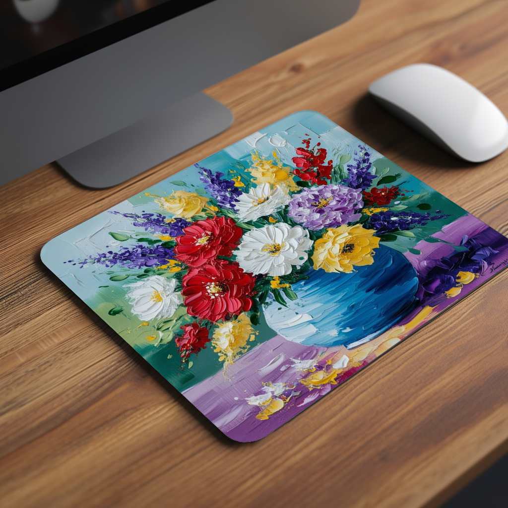 Flowers With A Was Premium Mouse Pad