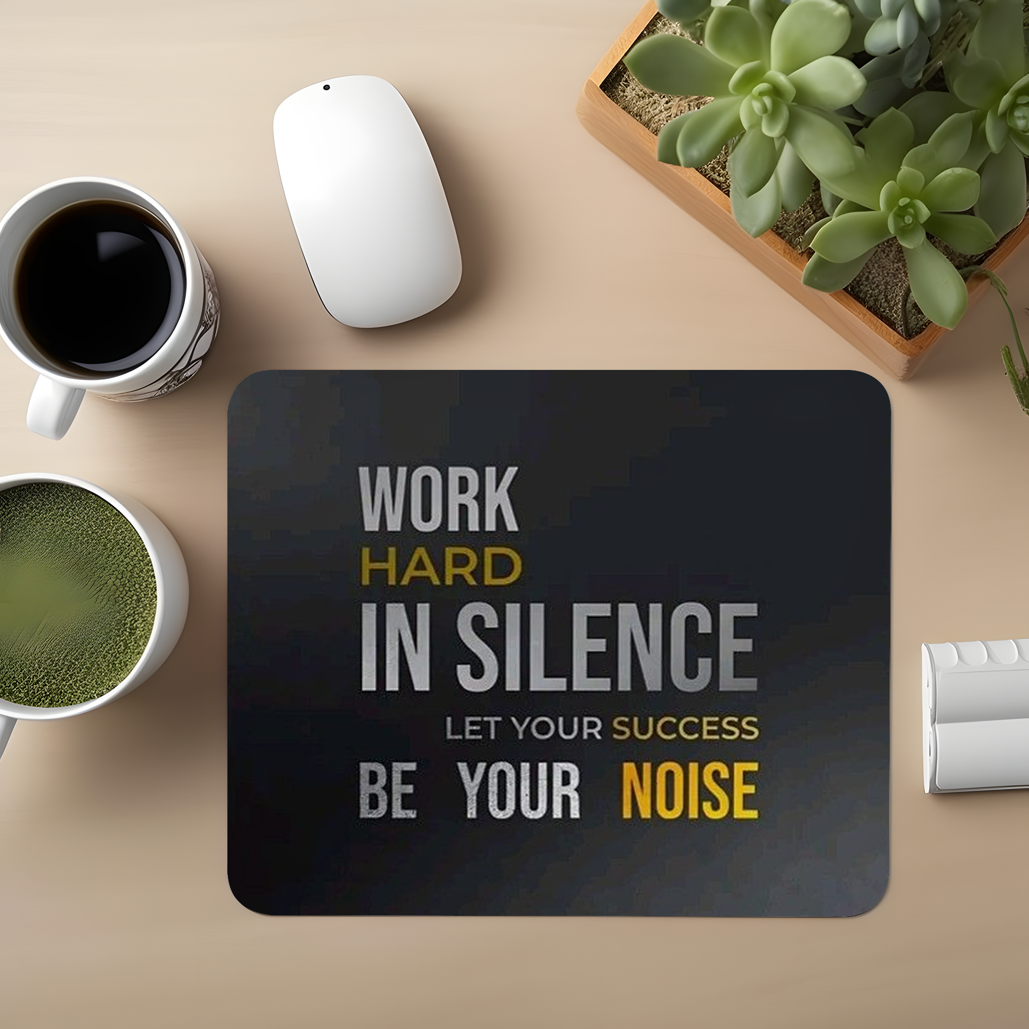 Work hard In Silence Premium Mouse Pad