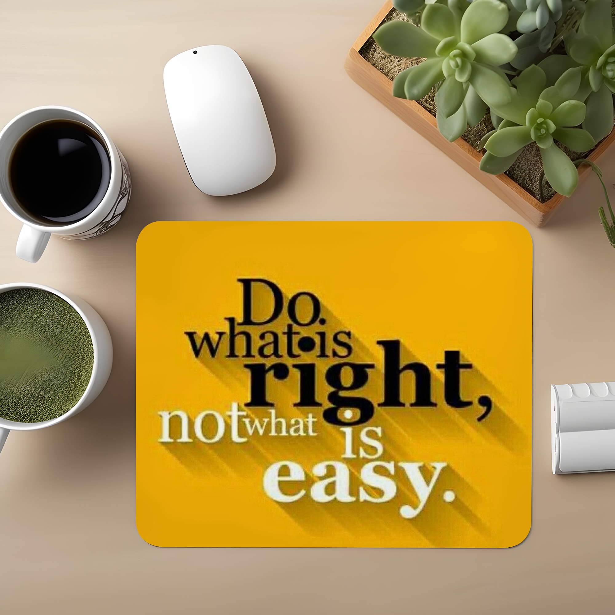 Do Right ,Not Easy Premium Mouse Pad