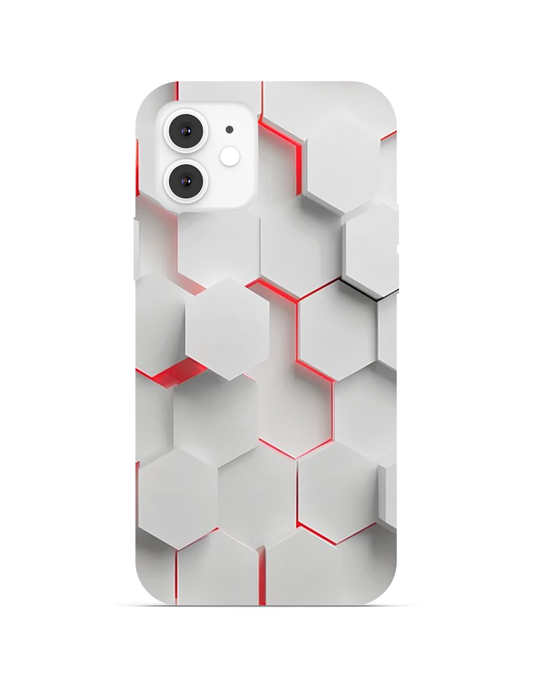 Pastel White Hex Prism Phone Cover
