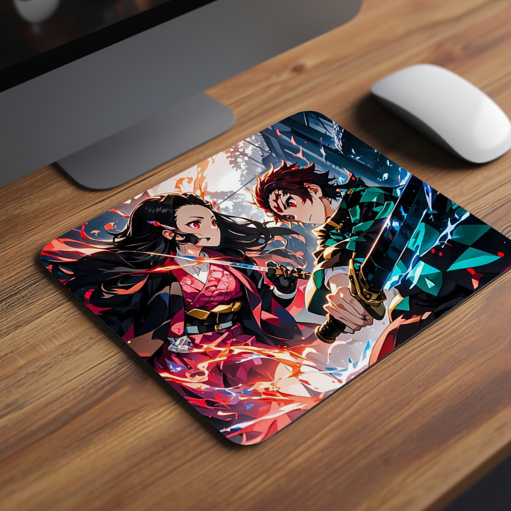 Elemental Duo Damon Slayer Premium Mouse Pad