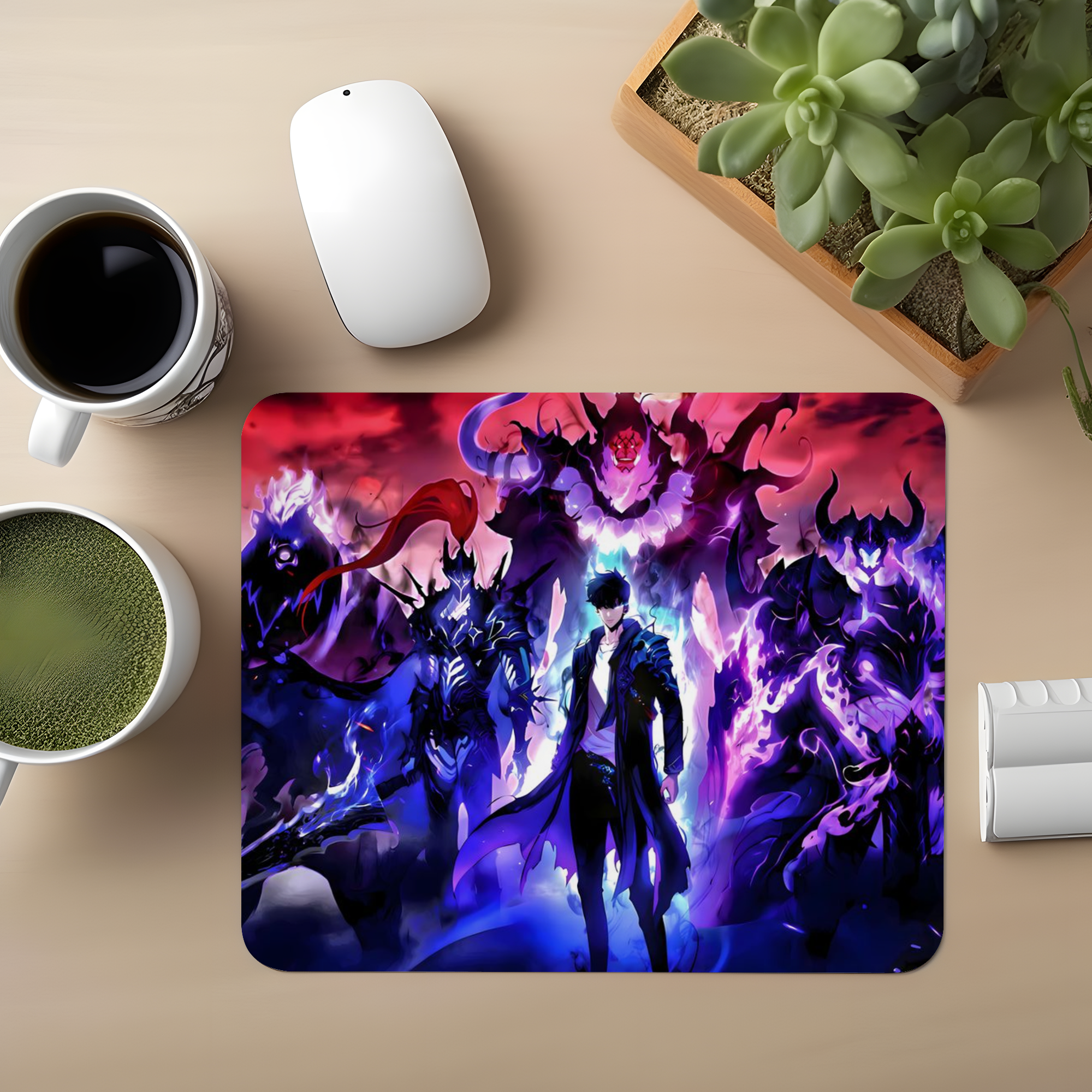 Solo Leveling In Black Coat Premium Mouse Pad