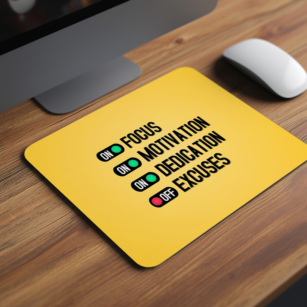 Focus-Motivation-Dedication Premium Mouse Pad