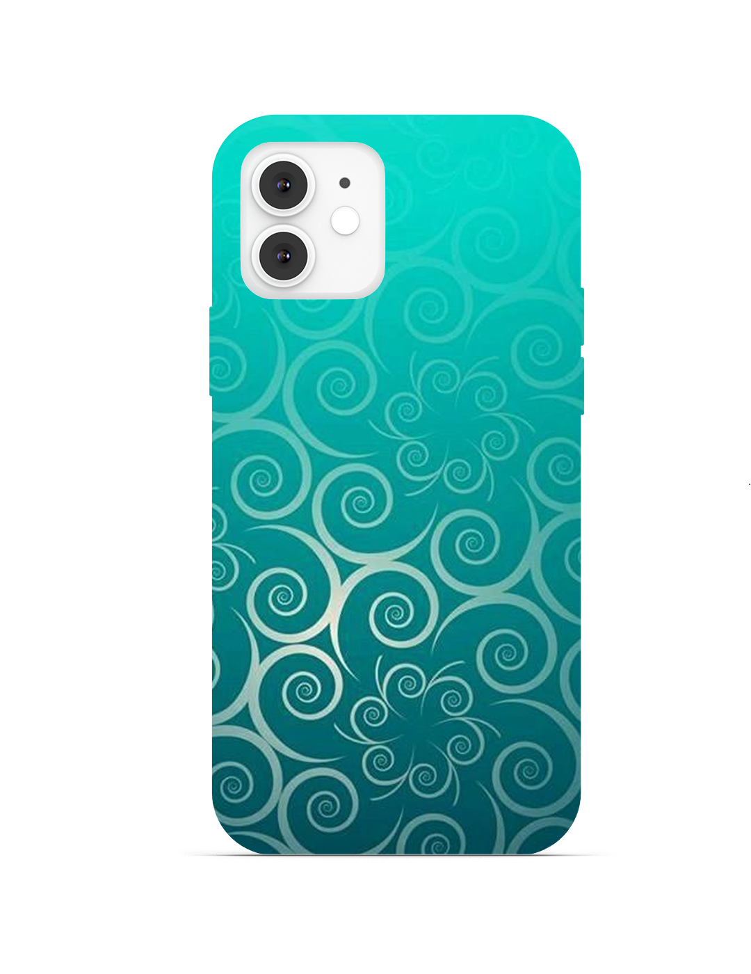 Pastel Aqua Leaves Phone Cover