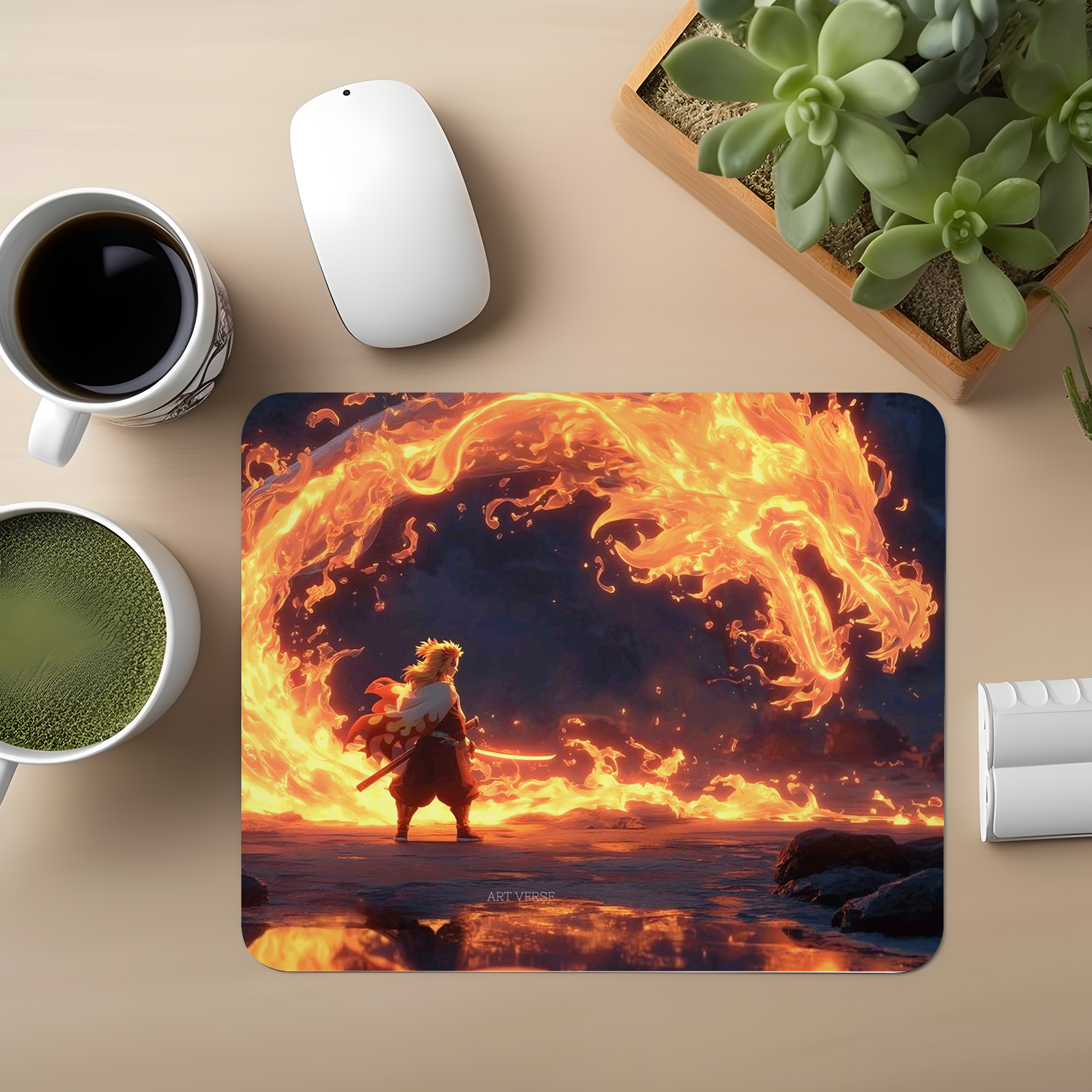 Inferno Arc Demon Slayer Premium Mouse Pad