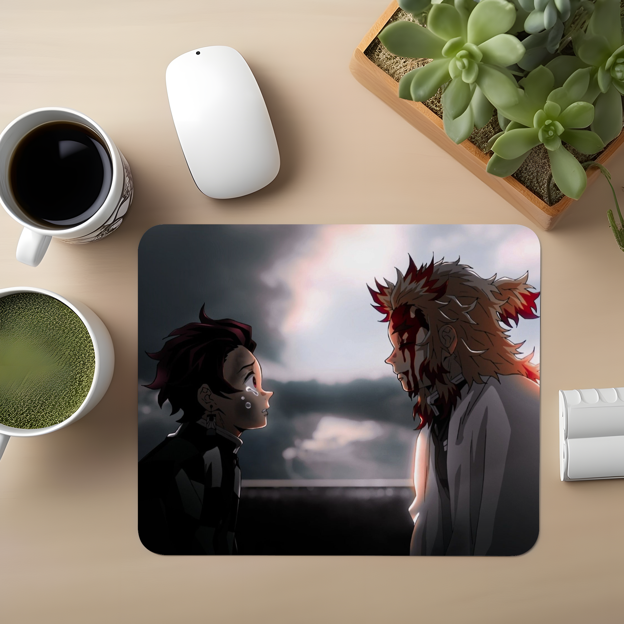 Before the Flame Fades Damon Slayer Premium Mouse Pad