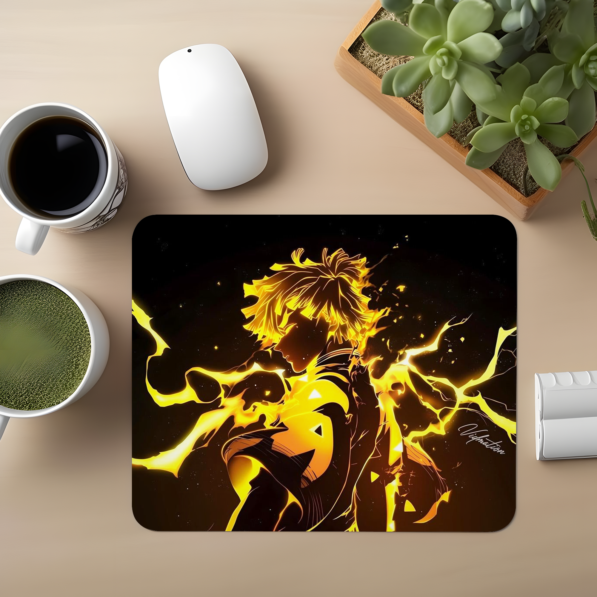 Distant Thunder Demon Slayer Premium Mouse Pad