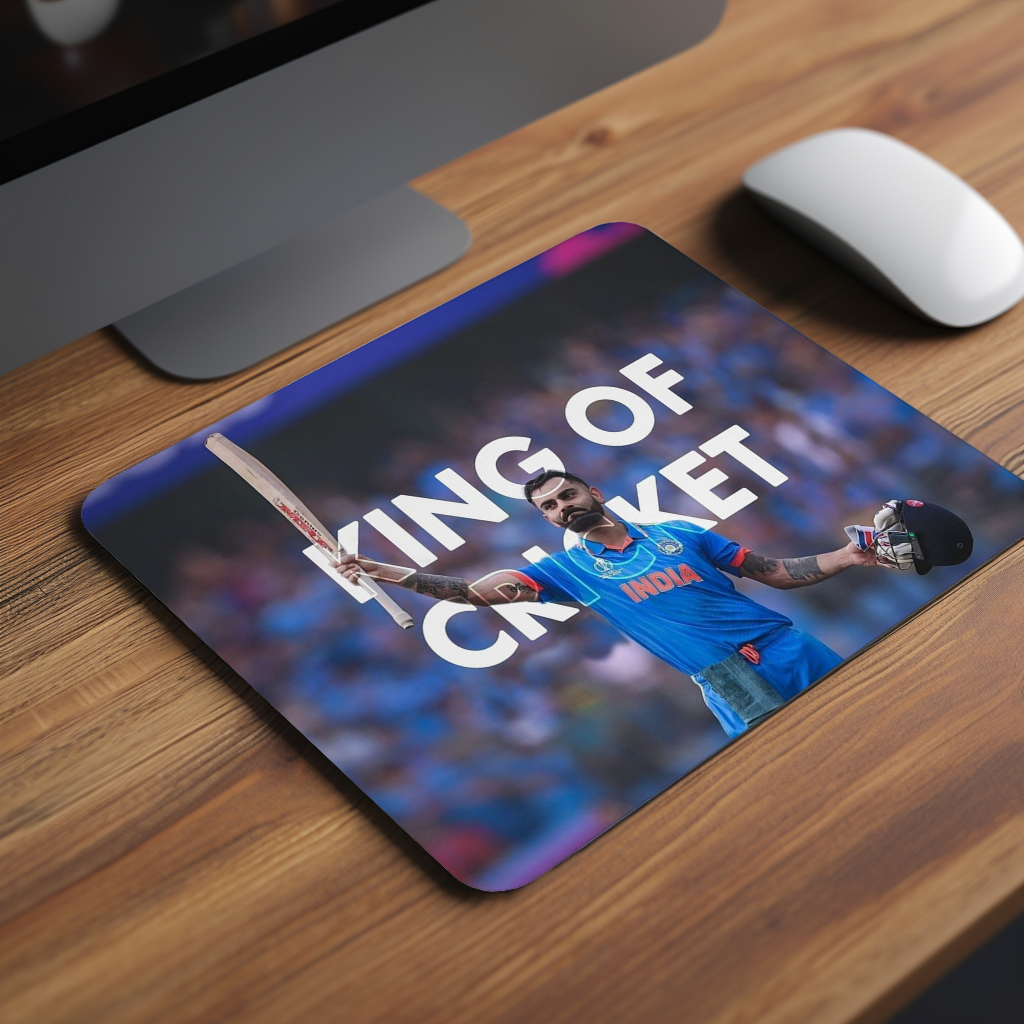King Of Cricket Virat Kohli Premium Mouse Pad