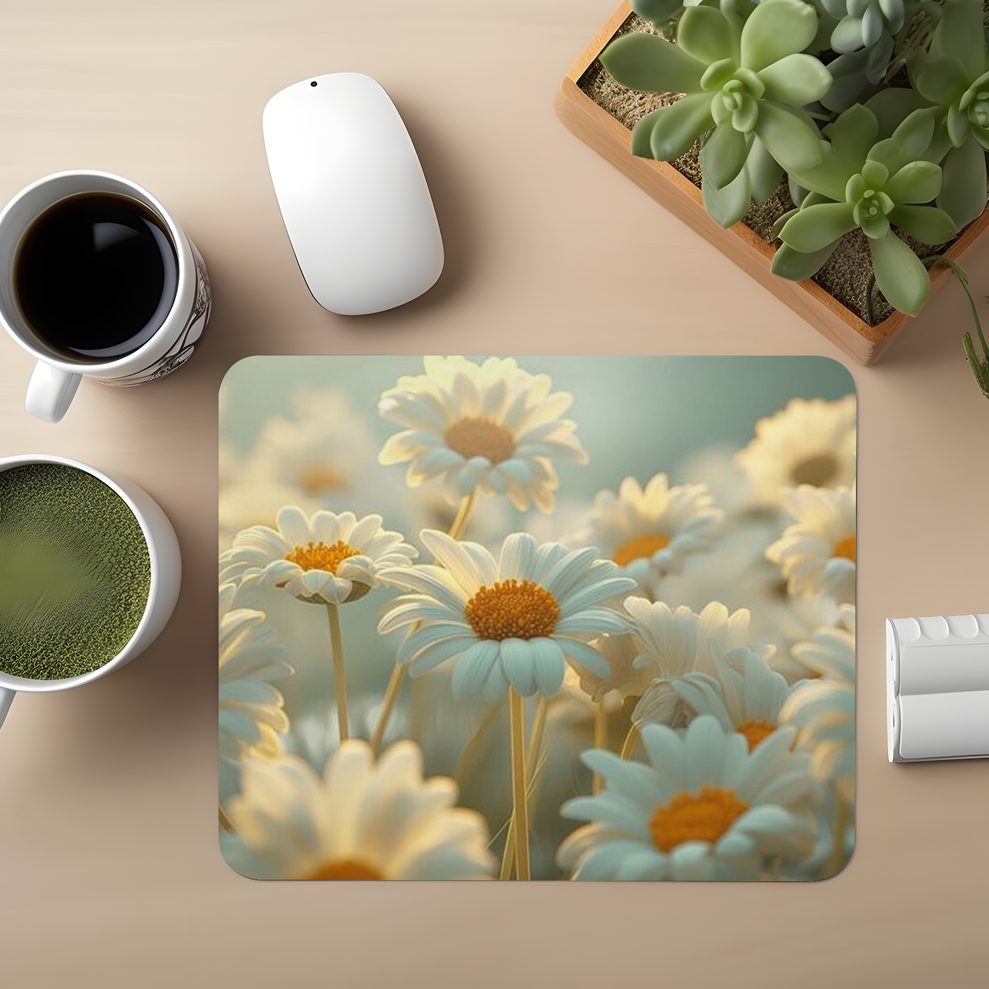 White Gold Garden Premium Mouse Pad