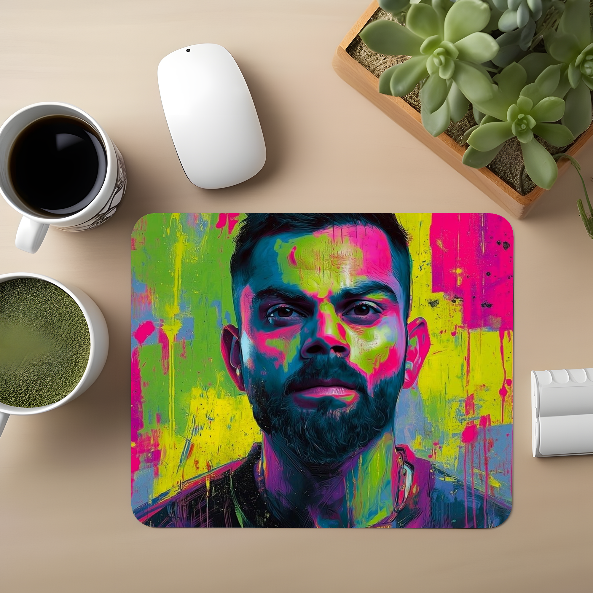 Abstract Cricket Art Premium Mouse Pad