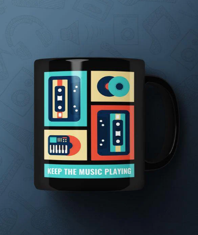 Keep the music playing Printed Premium Mug