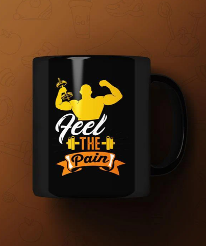 Feel the pain Printed Premium Mug