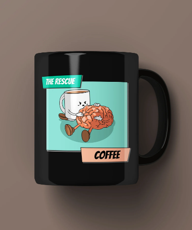 Coffee, the rescuer Printed Premium Mug