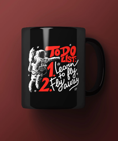 To do list of an astronaut Printed Premium Mug
