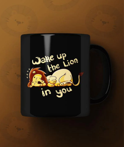 Wake up the lion in you Printed Premium Mug