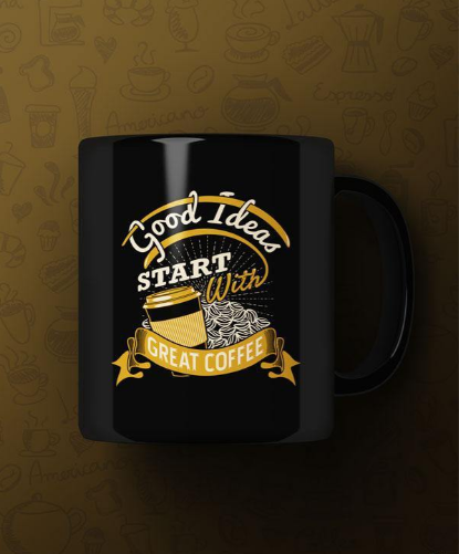 Good ideas start with coffee Printed Premium Mug