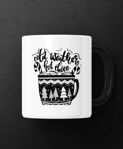 Cold weather & hot choco Printed Premium Mug